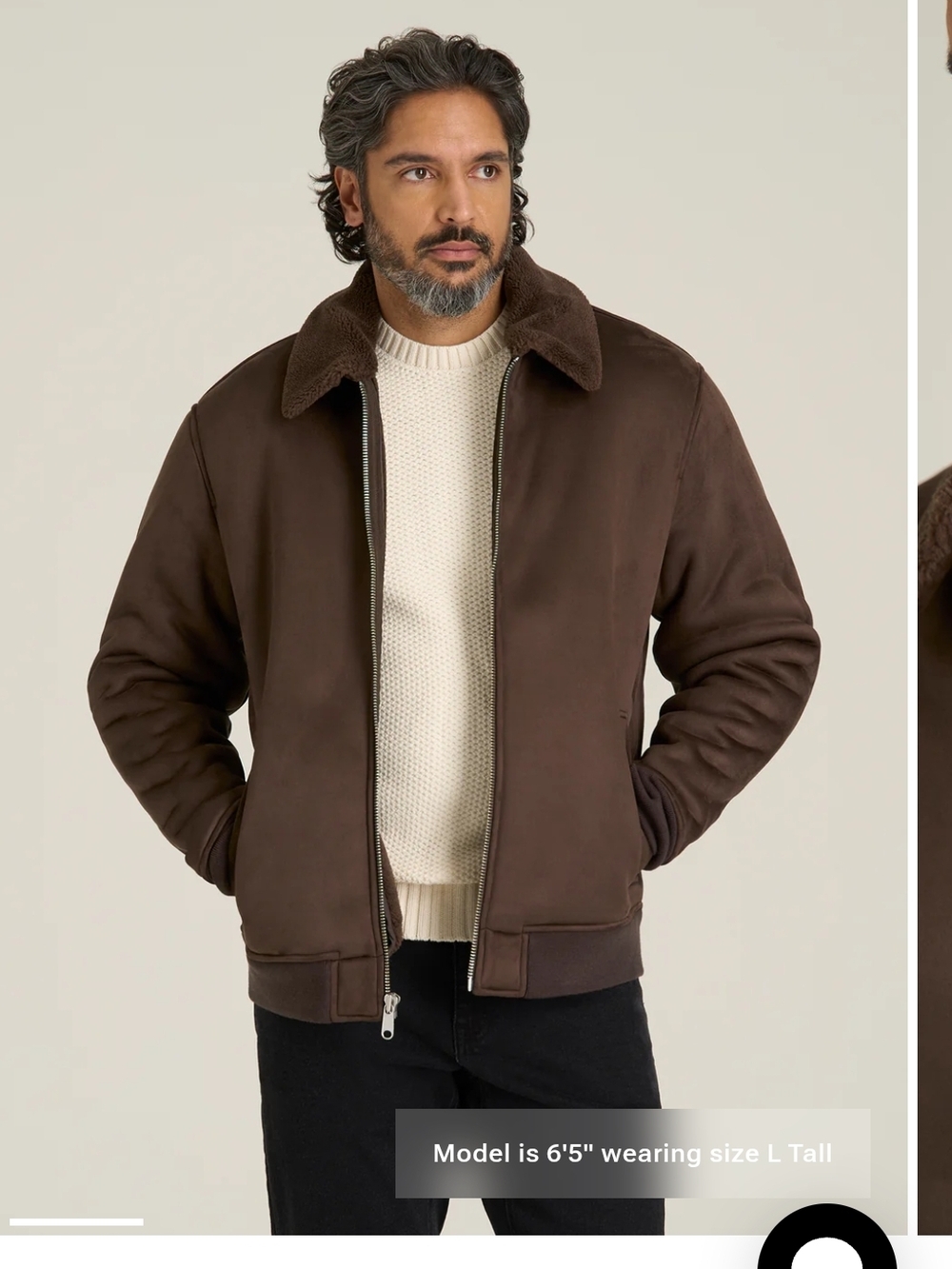 Men's American Tall Sherpa Bomber Jacket